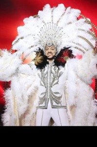 Create meme: Kirkorov king, Philip in feathers, Philip king