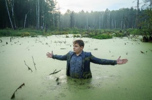 Create meme: a boy in a swamp meme, the guy in the swamp meme, photo shoot in the swamp