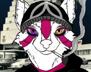 Create meme: anime fnaf, cat