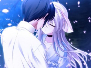 Create meme: anime kiss, couple anime