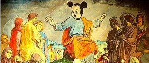 Create meme: protection of feelings of believers, religious, Mickey mouse Jesus