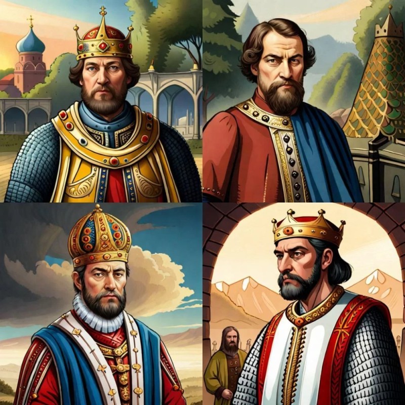 Создать мем: иллюстрация, князь король император, игра великий султан