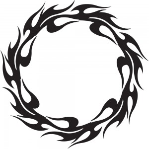 Create meme: flame in a circle vector, circle tattoo PNG, tribal circle