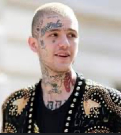 Create meme: lil peep, Lil peep, lil pipa tattoo on the face