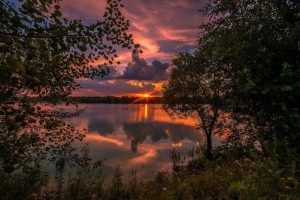 Create meme: beautiful evening landscape, evening over the lake, evening sunset