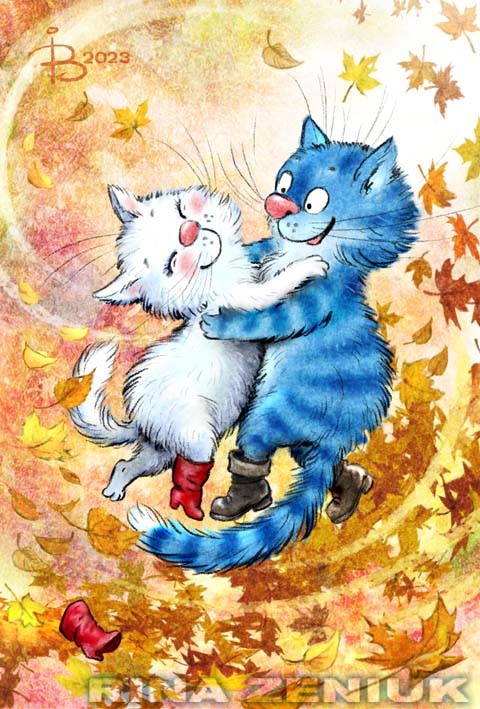 Create meme: Blue cats love, irina zenyuk's blue cats, cats Irina, sanuk