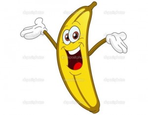 Create meme: I'm a banana pictures, a banana with eyes, funny banana illustration