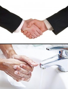 Create meme: meme handshake, wash hands with soap and water, wash hands