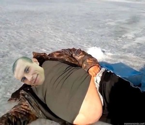 Создать мем: нормально мужик на льду, алексей мышкин санкт петербург, бать