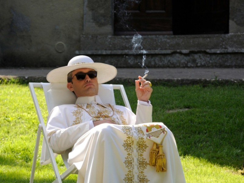 Create meme: Jude law the Pope, young dad, young dad jude Law