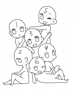 Image result for anime sobbing base pose template | Drawing base, Art  reference, Chibi sketch