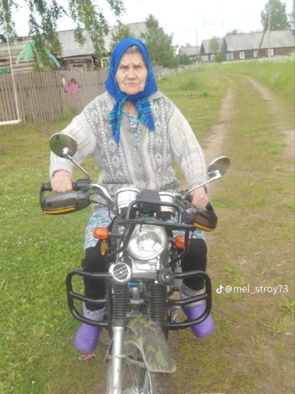 Create meme: grandma on a motorcycle, granny on a motorcycle, granny on a motorcycle
