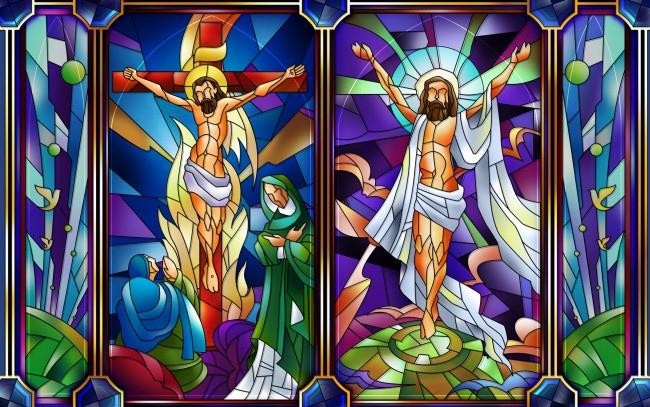 Create meme: christ stained glass, stained glass windows, church stained glass windows