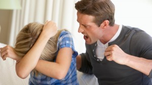 Create meme: domestic violence, the husband beats the wife, man woman