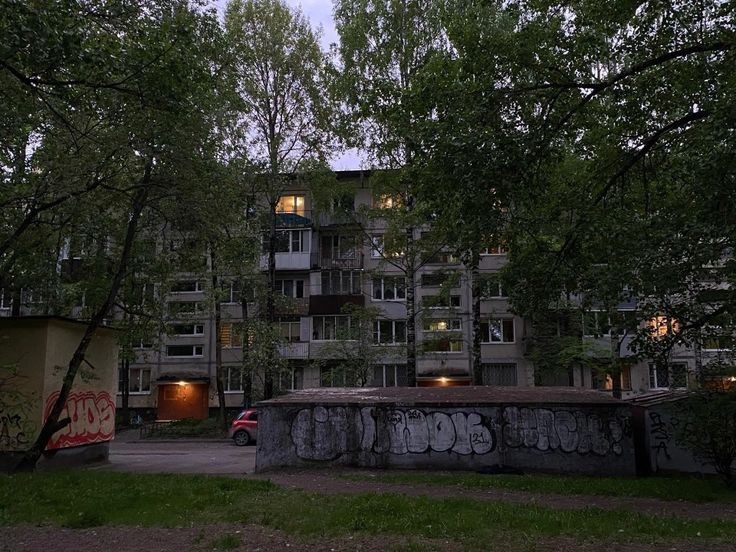 Create meme: houses, street , khrushchevki in St. Petersburg