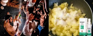 Create meme: foam party, food, party