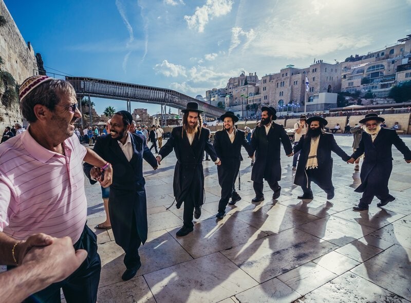 Создать мем: еврейский танец, израиль иерусалим ортодоксальные евреи, культура евреев
