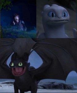 Создать мем: драконы беззубик и дневная фурия, иккинг показывает класс беззубику, беззубик и дневная