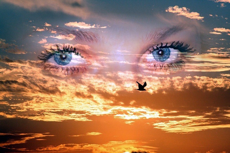 Create meme: Heavenly eyes, An eye in the sky, Beautiful eyes in the sky