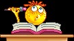 Create meme: animation smiley school, animations for school presentations, smiley teaches lessons