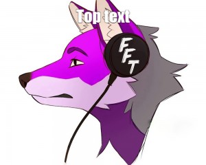 Создать мем: волк в наушниках, аниме, фиолетовый волк