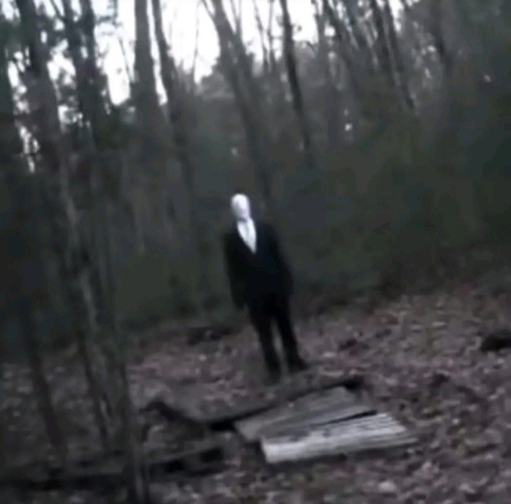 Create meme: slendermen , slenderman is scary, slenderman in the forest