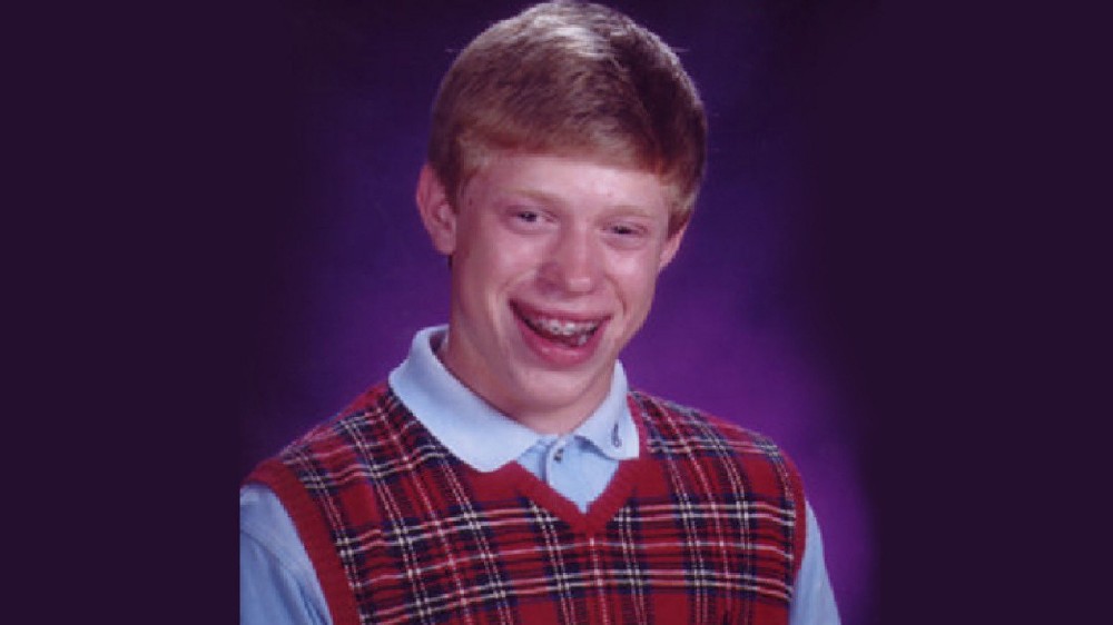 Создать мем "брайан мем, bad luck brian png, bad luck" .