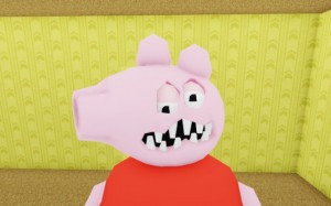 Создать мем: свинка гренни роблокс, роблокс пигги, роблокс свинка пеппа убийца