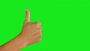 Создать мем: большие пальцы вверх, рука, палец на зеленом фоне