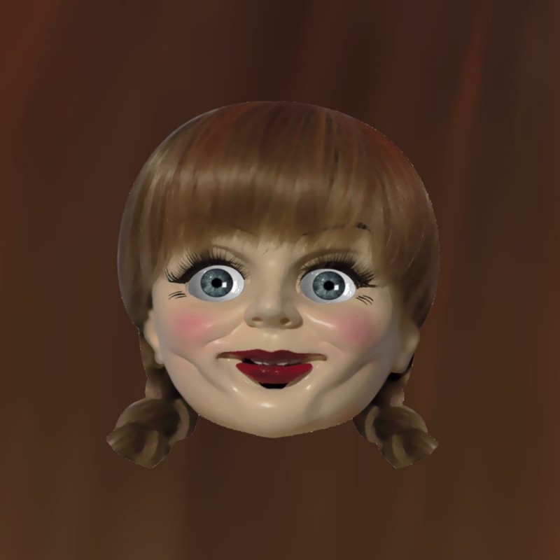 Создать мем: страшная кукла анабель, кукла анабель человек, аннабель хиггинс кукла