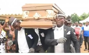 Create meme: funeral, a funeral in Africa, the coffin funeral