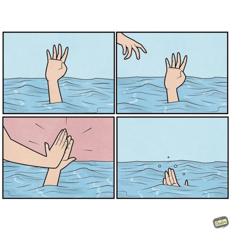 Create meme: drowning meme, screenshot , the drowning man