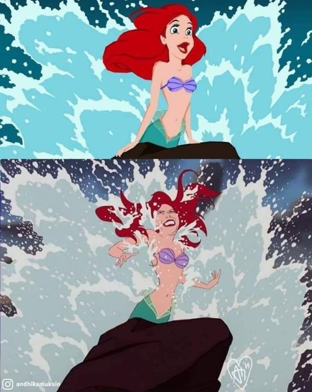 Create meme: andhikamuksin princesses, disney Princess fun, the little mermaid Ariel in life