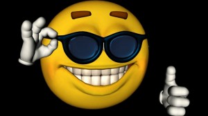 Create meme: cool smiley