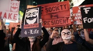 Создать мем: маска протеста, сериал мистер робот, российский анонимус