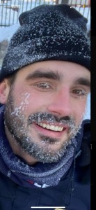 Create meme: beard, snow, cold weather