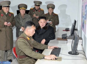 Create meme: Kim Jong-UN in front of the computer