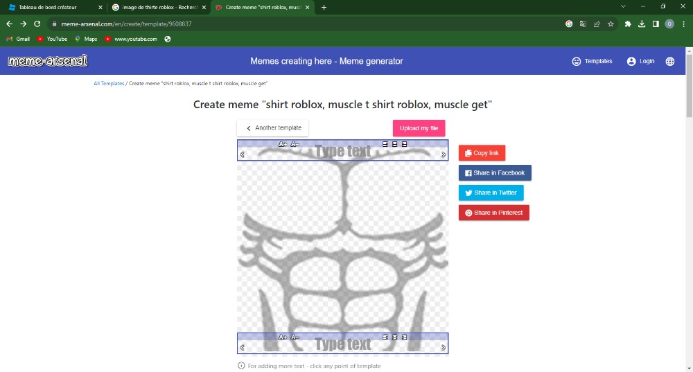 Create meme roblox t shirt muscle, muscles to get, roblox t shirt