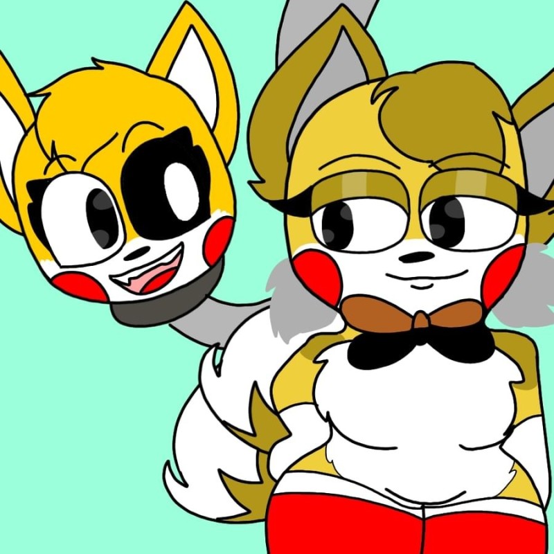 Create meme: toy Chica and mangle, fnas taingle, Chica and mangle