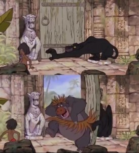 Создать мем: книга джунглей мультфильм 1967, книга джунглей, маугли король джунглей