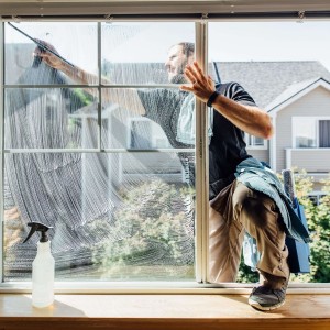 Создать мем: window washer, window, мытье окон иркутск недорого