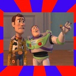 Create meme: buzz Lightyear and woody meme, buzz lightyear everywhere, toy story