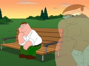 Create meme: brooding Griffin, pensive Peter Griffin, Griffin brooding