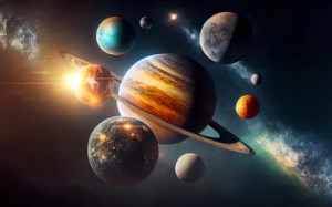 Создать мем: планеты гиганты солнечной, космос планеты, космические планеты