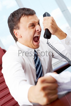 Create meme: cold calls , shouts into the phone, yells into the phone