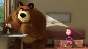 Создать мем: мультфильм маша и медведь, маша и медведь 37 серия большое путешествие, россия 1 маша и медведь мульт утро