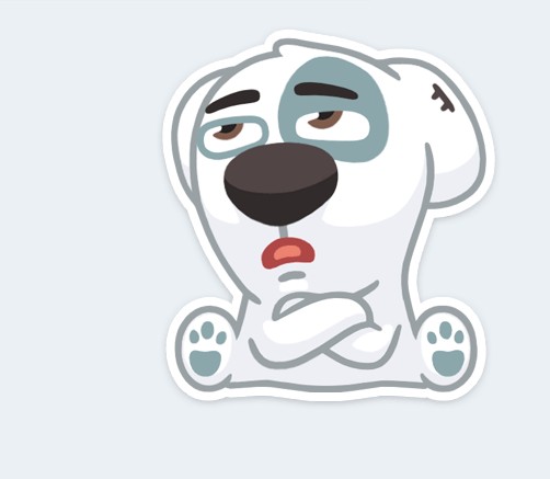 Create meme: vk dog spotty stickers, spotty the dog, stickers VK spotty