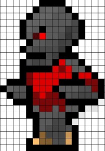 Создать мем: дэдпул по клеточкам, пиксельный герой самый простой, пиксель арт