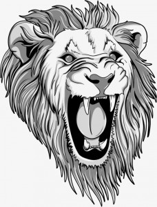 Create meme: the head of a lion, angry lion, Leo