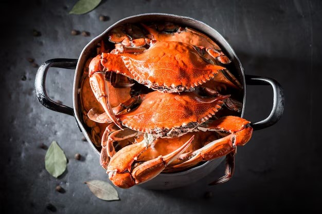 Создать мем: морепродукты на гриле, домашний краб, the crab